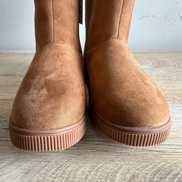 Cat & Jack Target Natalia Tall Shearling Style Boots Cognac 4 - Picture 5 of 8